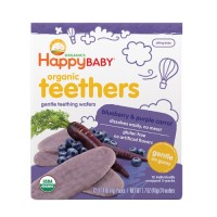 Happy Baby Teethers Teething Wafers Blueberry & Purple Carrot (6x1.7 OZ)