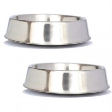 2 Pack Anti Ant Stainless Steel Non Skid Pet Bowl for Dog or Cat - 24oz - 3 cup