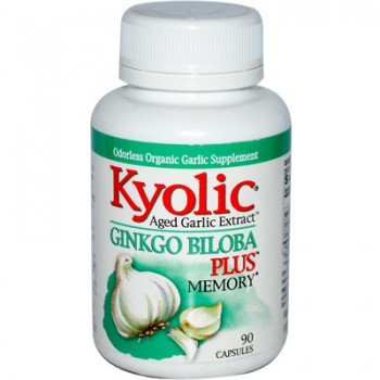 Kyolic Aged Garlic Extract Ginkgo Biloba Plus Memory - 200 Mg - 90 Capsules
