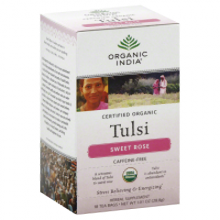 Organic India Tea Tulsi Sweet Rose 18 Tea Bags (Pack Of 6)