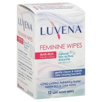 Luvena Anti-Itch Wipes - Medicated - 12 Pack